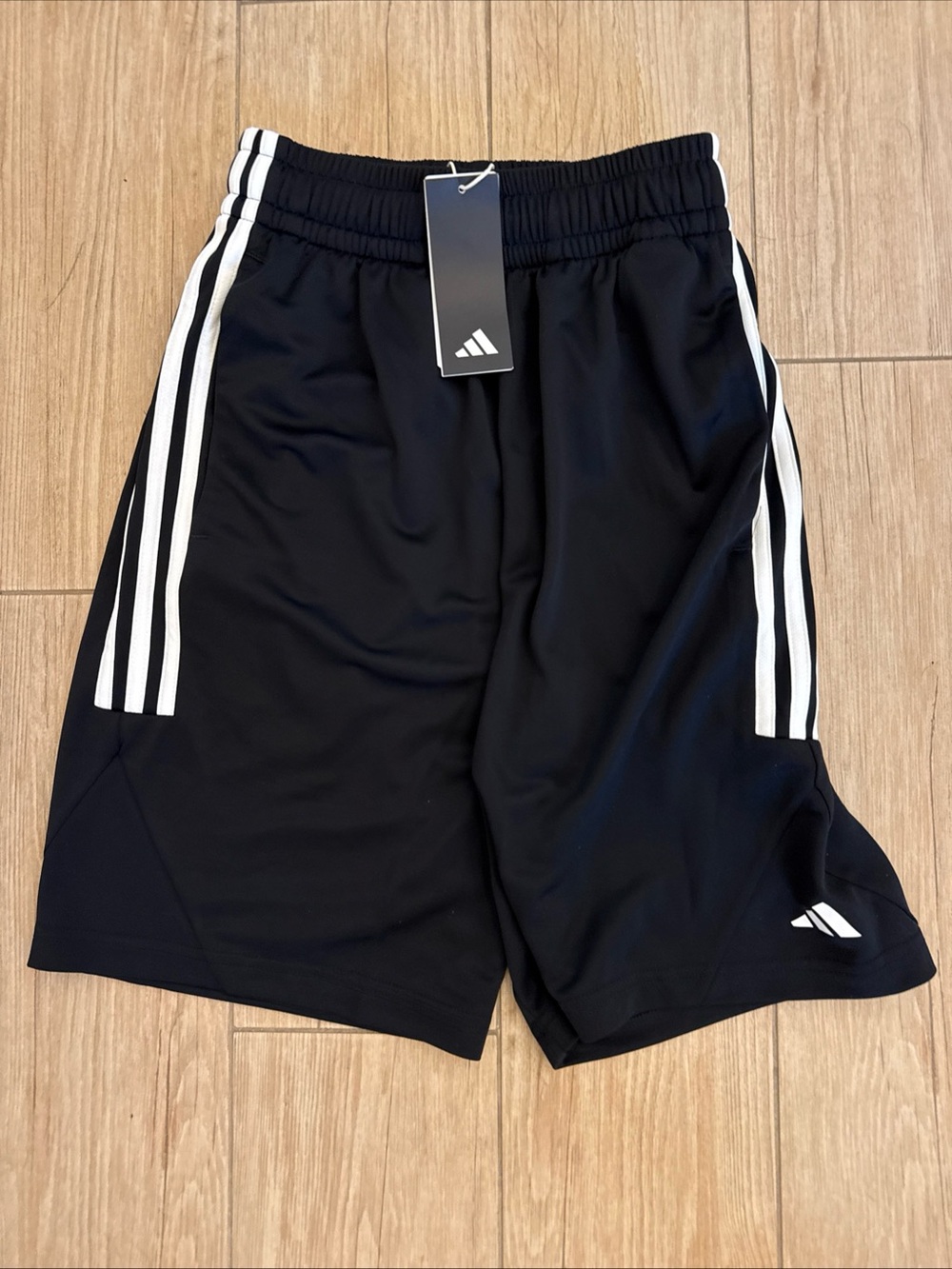 Adidas Kids Aeroready Black White Athletic Shorts XS Size 9 Soccer Football NWT